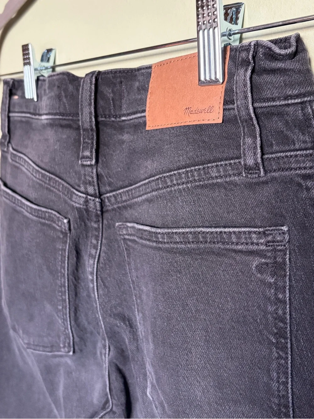 Madewell Black Denim Balloon Raw Hem Womens High-Rise Jeans Size 23 NG264 - Picture 2 of 14